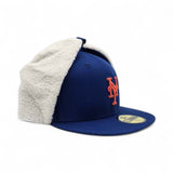 Royal Blue New York Mets Gray Bottom Dog Ear Flap New Era 59Fifty Fitted