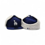Royal Blue Los Angeles Dodgers Gray Bottom Dog Ear Flap New Era 59Fifty Fitted