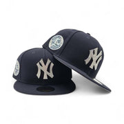 Navy Blue New York Yankees Silver Crystal Diamond Rhinestone Gray Bottom 1949 World Series Side Patch New Era Fitted