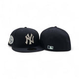 Navy Blue New York Yankees Silver Crystal Diamond Rhinestone Gray Bottom 1949 World Series Side Patch New Era Fitted