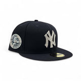 Navy Blue New York Yankees Silver Crystal Diamond Rhinestone Gray Bottom 1949 World Series Side Patch New Era Fitted