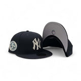 Navy Blue New York Yankees Silver Crystal Diamond Rhinestone Gray Bottom 1949 World Series Side Patch New Era Fitted