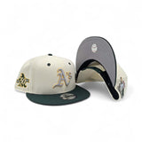 Off White Oakland Athletics Dark Green Visor Gray Bottom 30th Anniversary Side Patch New Era Mascot Pin 9Fifty Snapback