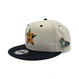 Off White Houston Astros Navy Blue Visor Gray Bottom 50th Anniversary Side Patch New Era Mascot Pin 9Fifty Snapback
