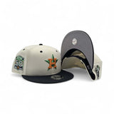 Off White Houston Astros Navy Blue Visor Gray Bottom 50th Anniversary Side Patch New Era Mascot Pin 9Fifty Snapback