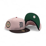 Pink Rouge Detroit Tigers Brown Visor Green Bottom 1942 All Star Game Side Patch New Era 59Fifty Fitted