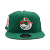 Kelly Green Spring Training New York Mets Orange Bottom 40th Anniversary Side Patch New Era 59Fifty Fitted