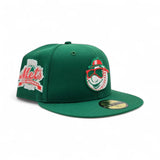 Kelly Green Spring Training New York Mets Orange Bottom 40th Anniversary Side Patch New Era 59Fifty Fitted