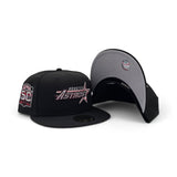 Black Houston Astros Gray Bottom 50th Anniversary Side Patch New Era 59Fifty Fitted
