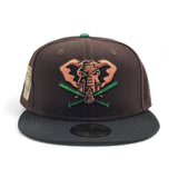 Brown Oakland Athletics Black Visor Green Bottom 1929 World Series Side Patch New Era 59Fifty Fitted