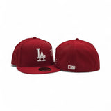 Red Los Angeles Dodgers Gray Bottom Hummingbird City Art Side Patch New Era 59Fifty Fitted