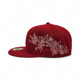 Red Los Angeles Dodgers Gray Bottom Hummingbird City Art Side Patch New Era 59Fifty Fitted