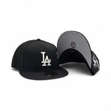 Black Los Angeles Dodgers Gray Bottom Hummingbird City Art Side Patch New Era 59Fifty Fitted