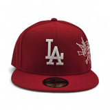 Red Los Angeles Dodgers Gray Bottom Hummingbird City Art Side Patch New Era 59Fifty Fitted