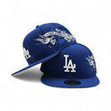 Royal Blue Los Angeles Dodgers Gray Bottom Hummingbird City Art Side Patch New Era 59Fifty Fitted