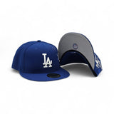 Royal Blue Los Angeles Dodgers Gray Bottom Hummingbird City Art Side Patch New Era 59Fifty Fitted