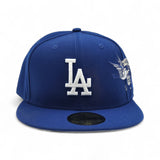 Royal Blue Los Angeles Dodgers Gray Bottom Hummingbird City Art Side Patch New Era 59Fifty Fitted