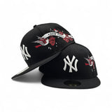 Black New York Yankees Gray Bottom Red Hummingbird City Art Side Patch New Era 59Fifty Fitted