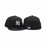 Black New York Yankees Gray Bottom Red Hummingbird City Art Side Patch New Era 59Fifty Fitted