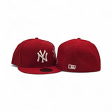 Red New York Yankees Gray Bottom Hummingbird City Art Side Patch New Era 59Fifty Fitted