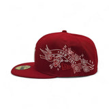 Red New York Yankees Gray Bottom Hummingbird City Art Side Patch New Era 59Fifty Fitted