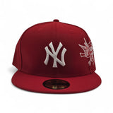 Red New York Yankees Gray Bottom Hummingbird City Art Side Patch New Era 59Fifty Fitted