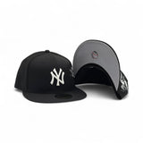 Black New York Yankees Gray Bottom Monotone Hummingbird City Art Side Patch New Era 59Fifty Fitted