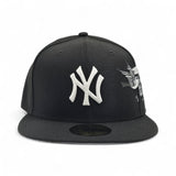 Black New York Yankees Gray Bottom Monotone Hummingbird City Art Side Patch New Era 59Fifty Fitted