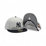 White New York Yankees Navy Blue Visor Gray Bottom Hummingbird City Art Side Patch New Era 59Fifty Fitted