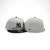 White New York Yankees Navy Blue Visor Gray Bottom Hummingbird City Art Side Patch New Era 59Fifty Fitted