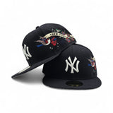 Navy Blue New York Yankees Gray Bottom Hummingbird City Art Side Patch New Era 59Fifty Fitted