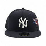 Navy Blue New York Yankees Gray Bottom Hummingbird City Art Side Patch New Era 59Fifty Fitted
