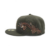 Olive Green New York Yankees Gray Bottom Hummingbird City Art Side Patch New Era 59Fifty Fitted
