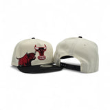 Off White Chicago Bulls Black Pre Curved Visor Gray Bottom New Era 9Fifty A Frame Hardwood Classics Snapback