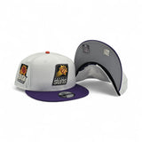 White Phoenix Suns Purple Visor Gray Bottom 30th Anniversary Side Patch New Era 9Fifty Snapback
