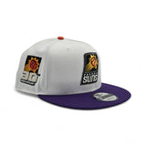 White Phoenix Suns Purple Visor Gray Bottom 30th Anniversary Side Patch New Era 9Fifty Snapback