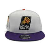 White Phoenix Suns Purple Visor Gray Bottom 30th Anniversary Side Patch New Era 9Fifty Snapback