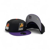 Black Phoenix Suns Purple Visor Gray Bottom 30th Anniversary Side Patch New Era 9Fifty Snapback
