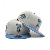 White Los Angeles Angels Upside Down Logo Sky Blue Visor Gray Bottom 2010 All Star Side Patch New Era 9Fifty Snapback
