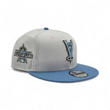 White Los Angeles Angels Upside Down Logo Sky Blue Visor Gray Bottom 2010 All Star Side Patch New Era 9Fifty Snapback