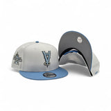 White Los Angeles Angels Upside Down Logo Sky Blue Visor Gray Bottom 2010 All Star Side Patch New Era 9Fifty Snapback