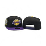 Black Los Angeles Lakers Purple Visor Gray Bottom 17X Champions Side Patch New Era 9Fifty Snapback
