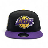 Black Los Angeles Lakers Purple Visor Gray Bottom 17X Champions Side Patch New Era 9Fifty Snapback