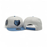 White Memphis Grizzlies Sky Blue Visor Gray Bottom 30th Season Side Patch New Era 9Fifty Snapback