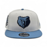 White Memphis Grizzlies Sky Blue Visor Gray Bottom 30th Season Side Patch New Era 9Fifty Snapback