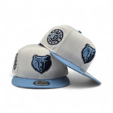 White Memphis Grizzlies Sky Blue Visor Gray Bottom 30th Season Side Patch New Era 9Fifty Snapback