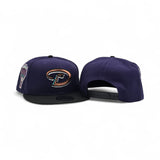 Dark Purple Arizona Diamondbacks Black Visor Gray Bottom 2998 Inaugural Season Side Patch New Era 9Fifty Snapback