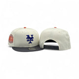 Off White New York Mets Dark Gray Visor Gray Bottom 1969 World Series Side Patch 9Fifty Snapback