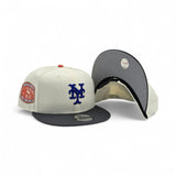 Off White New York Mets Dark Gray Visor Gray Bottom 1969 World Series Side Patch 9Fifty Snapback