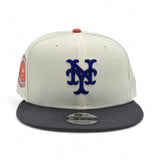 Off White New York Mets Dark Gray Visor Gray Bottom 1969 World Series Side Patch 9Fifty Snapback